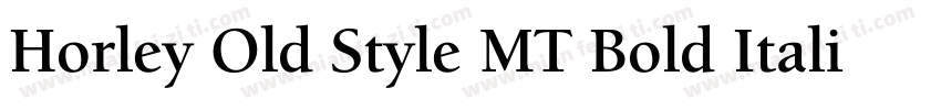 Horley Old Style MT Bold Italic字体转换